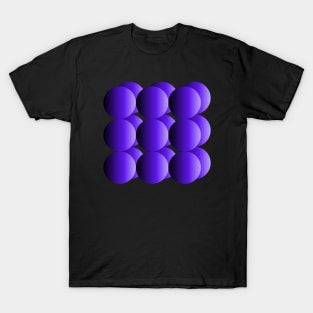 Flourescent Spheres | Gradient Neon Violet T-Shirt